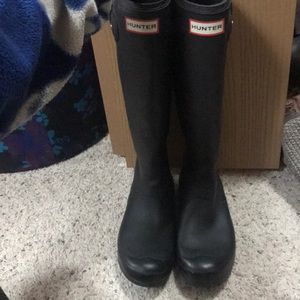 Matte Black hunter boots